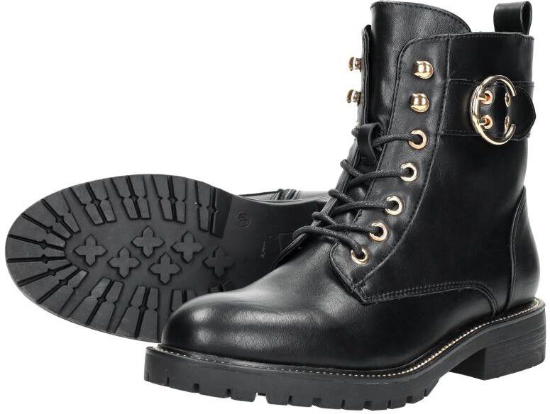 Sub55 Veterschoenen Hoog zwart