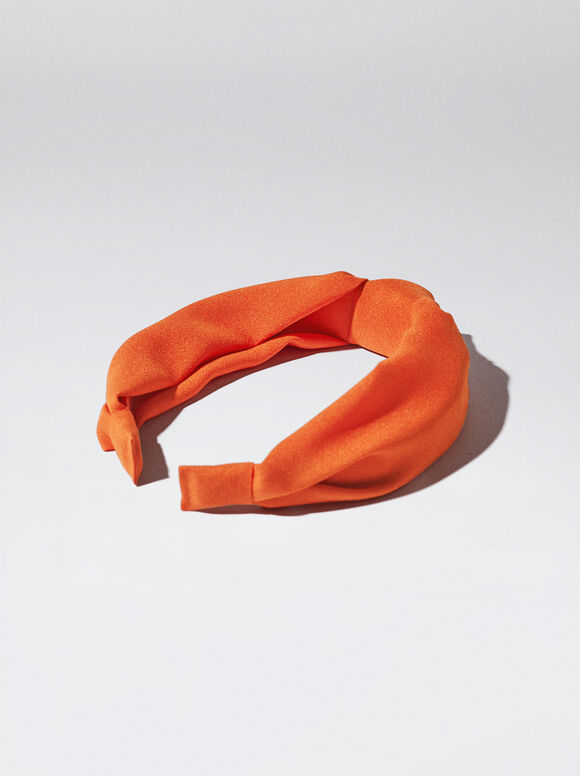 Diadema com Nó Largo - Laranja