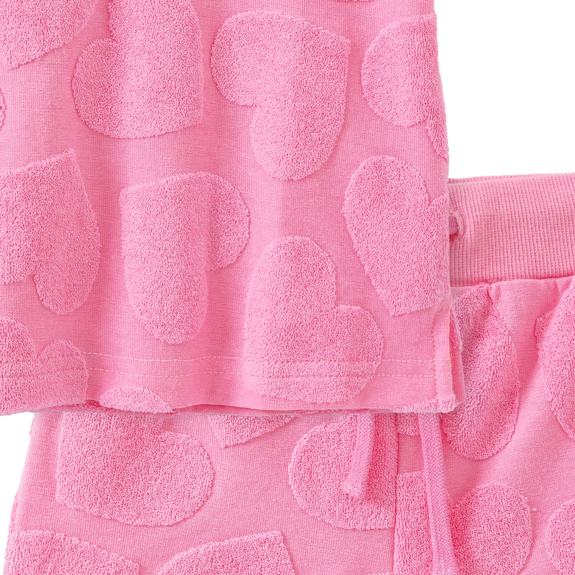 Topomini Baby Frottee-Shorty mit Ausbrenner-Muster pink