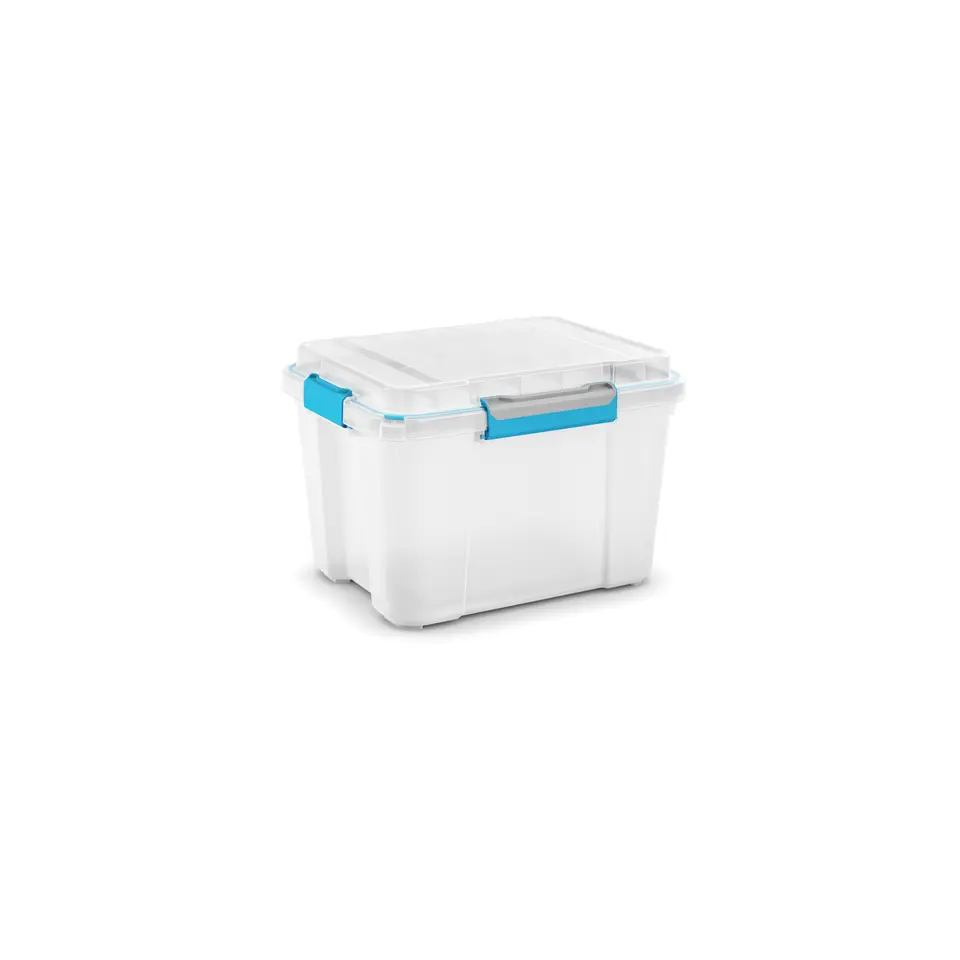 KIS Scuba box M - 45L - wit/blauwe clips