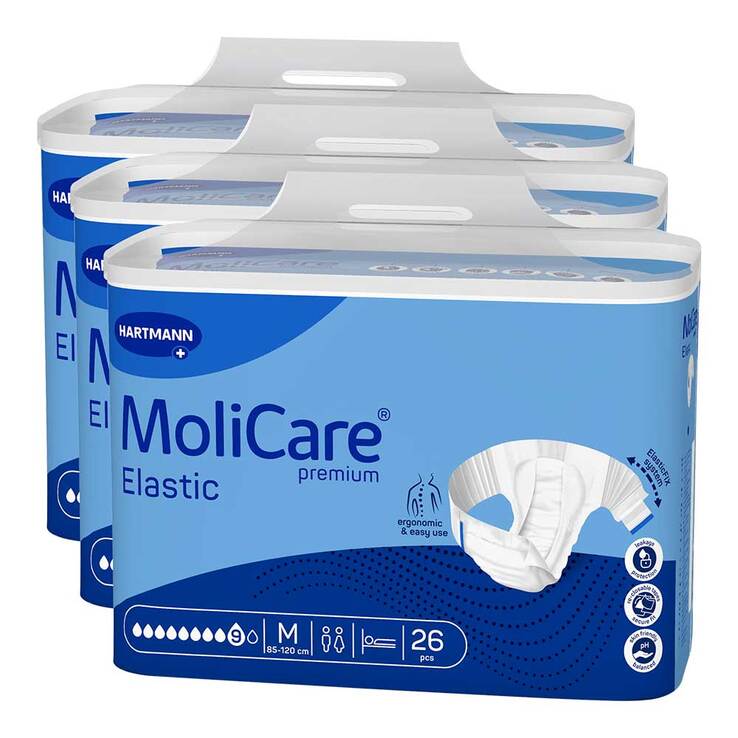 Molicare Premium Elastic Slip 9 Tropfen Größe M, 3X26 St