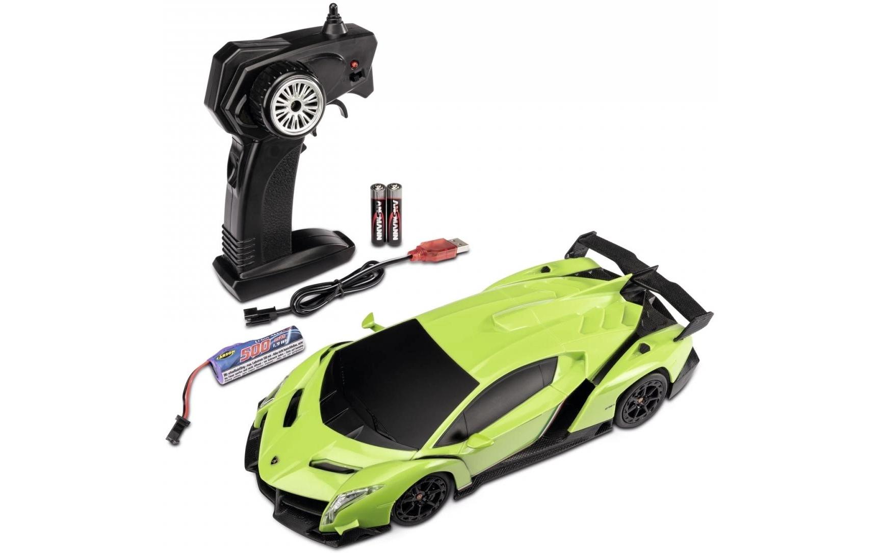 Lamborghini Veneno 1:24 RTR GrünDetailgetreues ferngesteuertes Modellauto