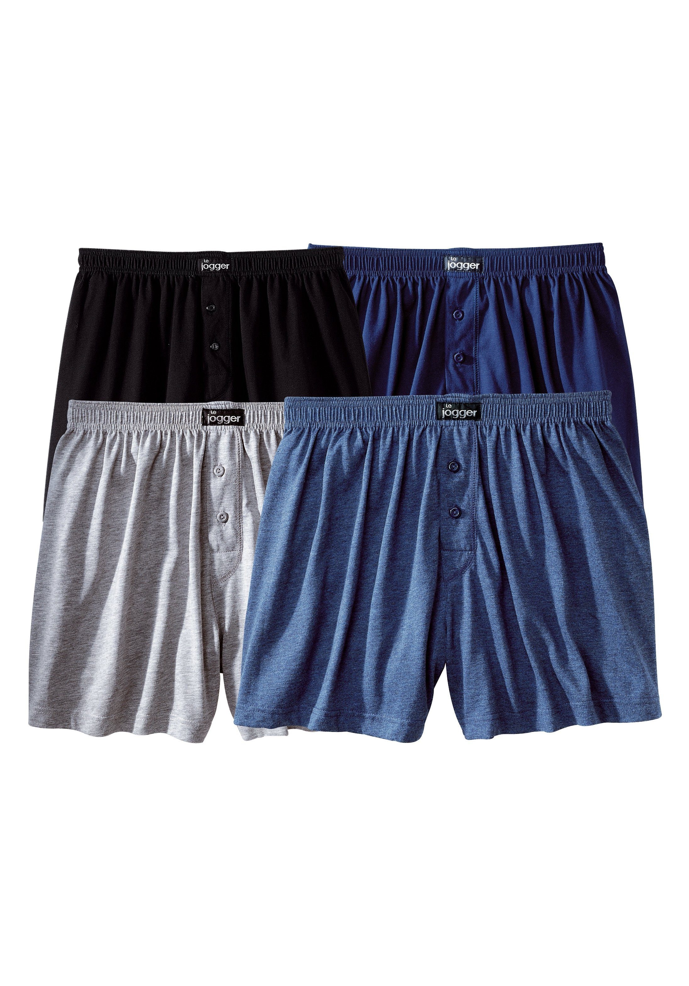 le jogger® Weiter Boxer, 4 Stk. aus angenehm weicher Baumwoll-Qualität