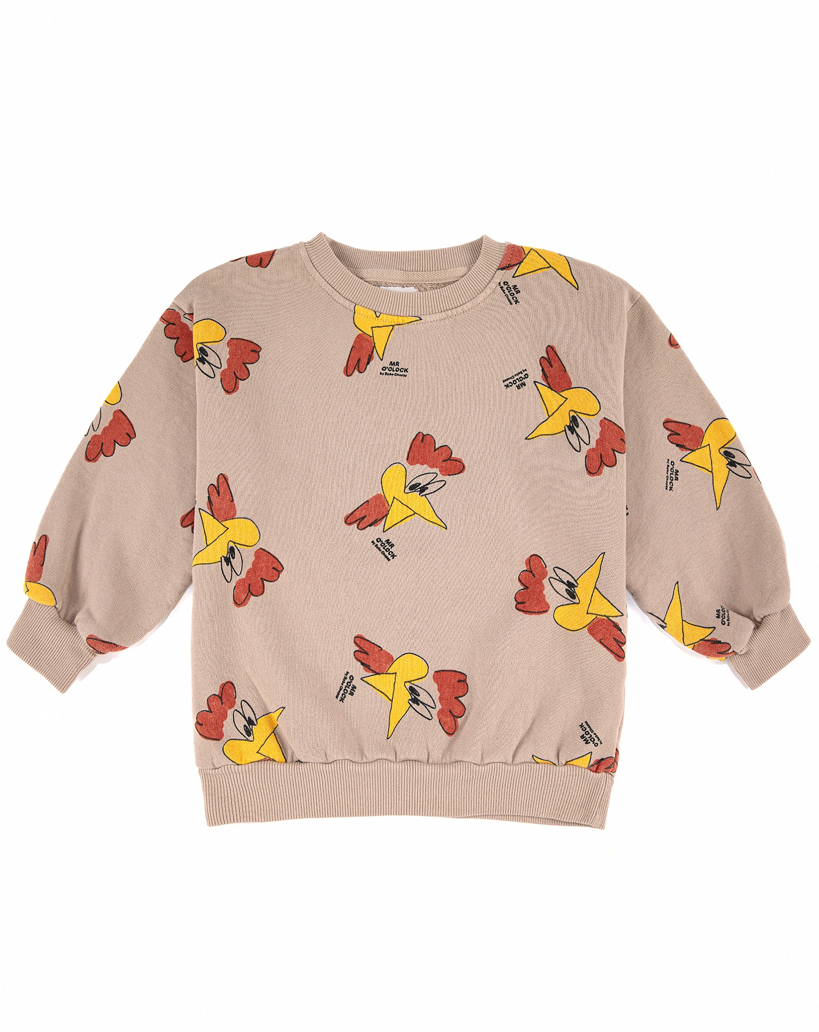 Sweatshirt MR O'CLOCK AOP in light brown