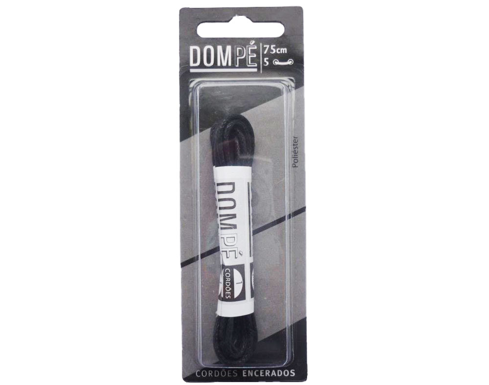 CORDÃO ENCERADO DOM PÉ PRETO 75 CM