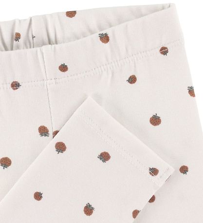 Smallstuff Leggings - Jordb?r - White/Rosehip