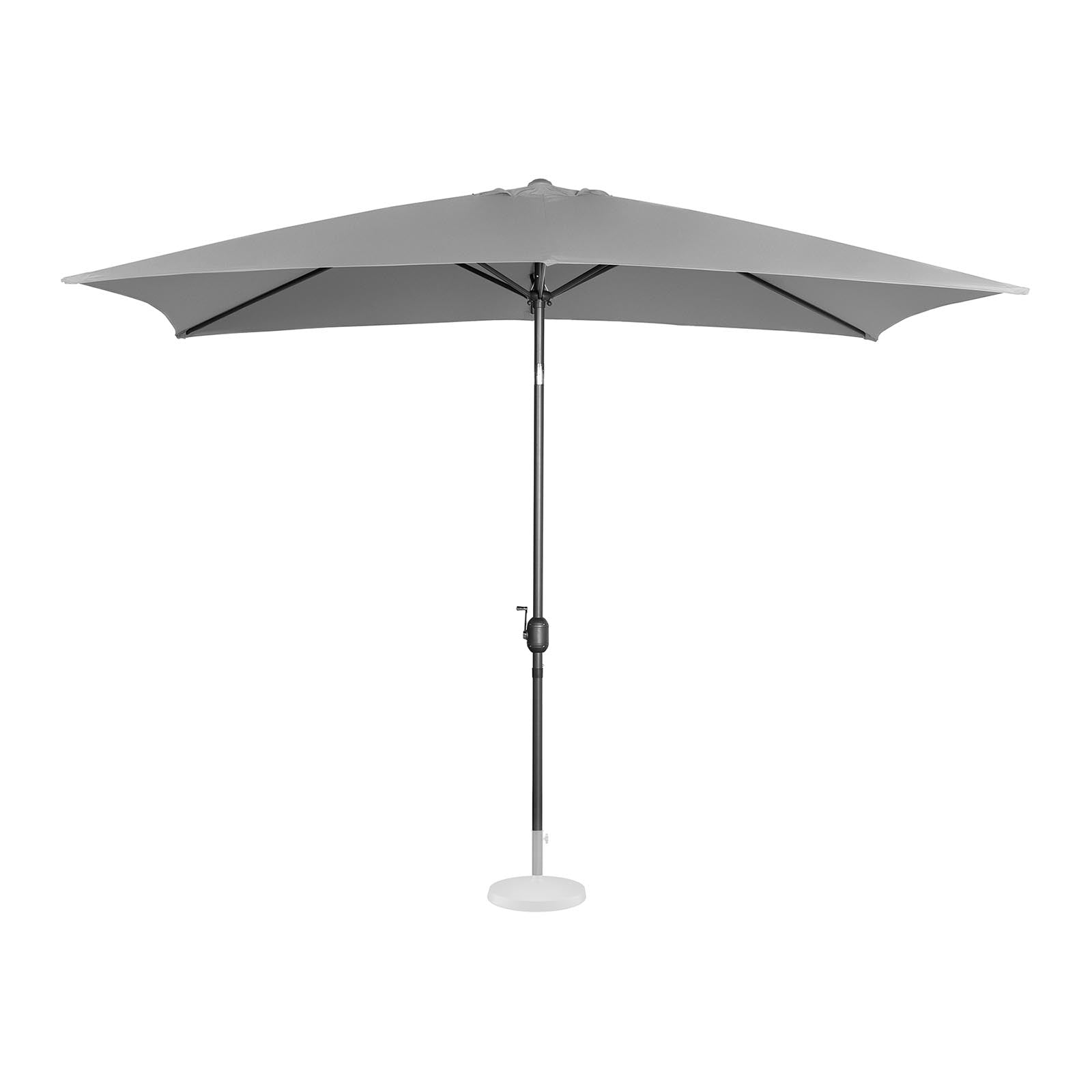 Grand parasol rectangulaire 200 x 300 cm inclinable gris foncé