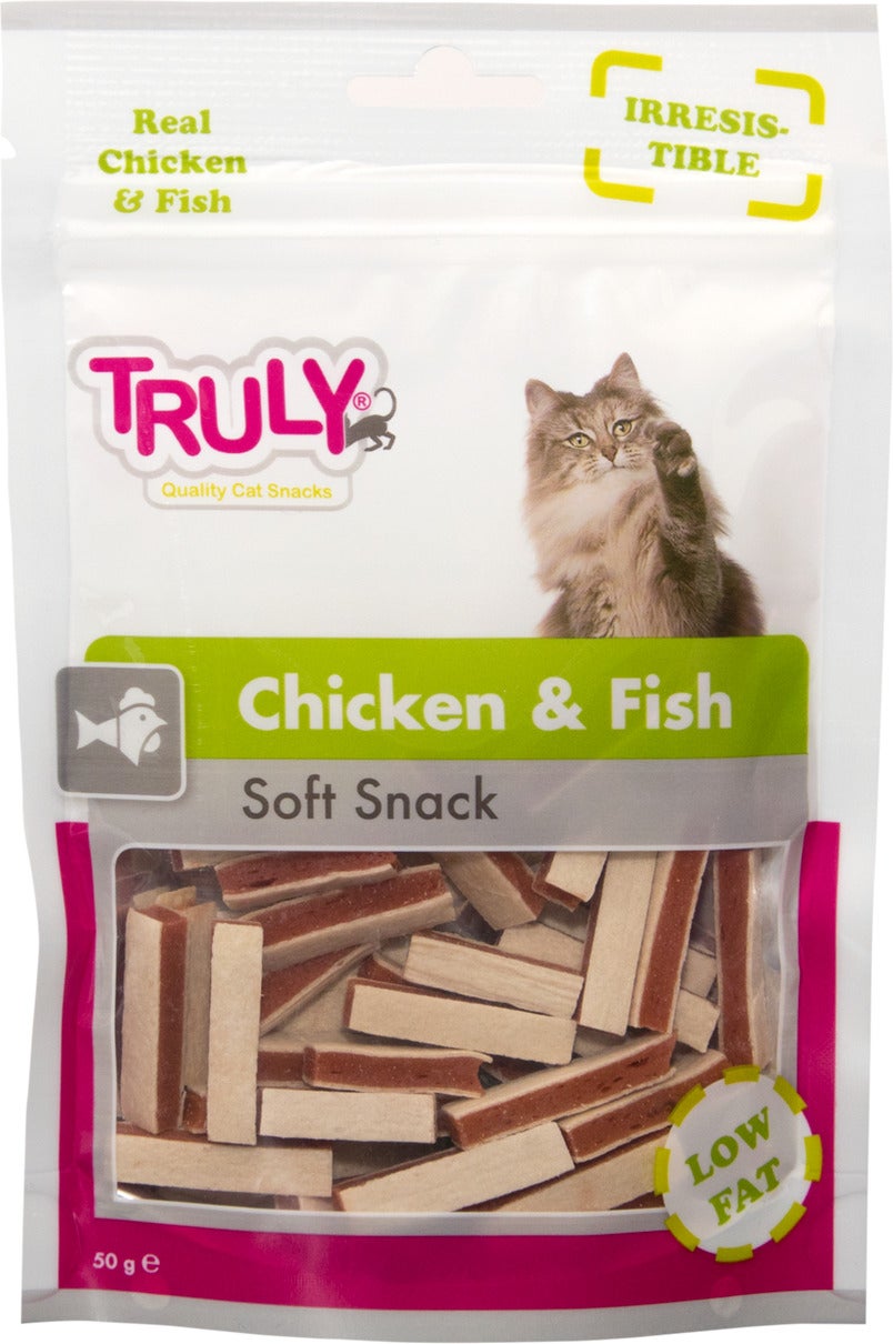 Truly kattensnack kip en vis 50 g