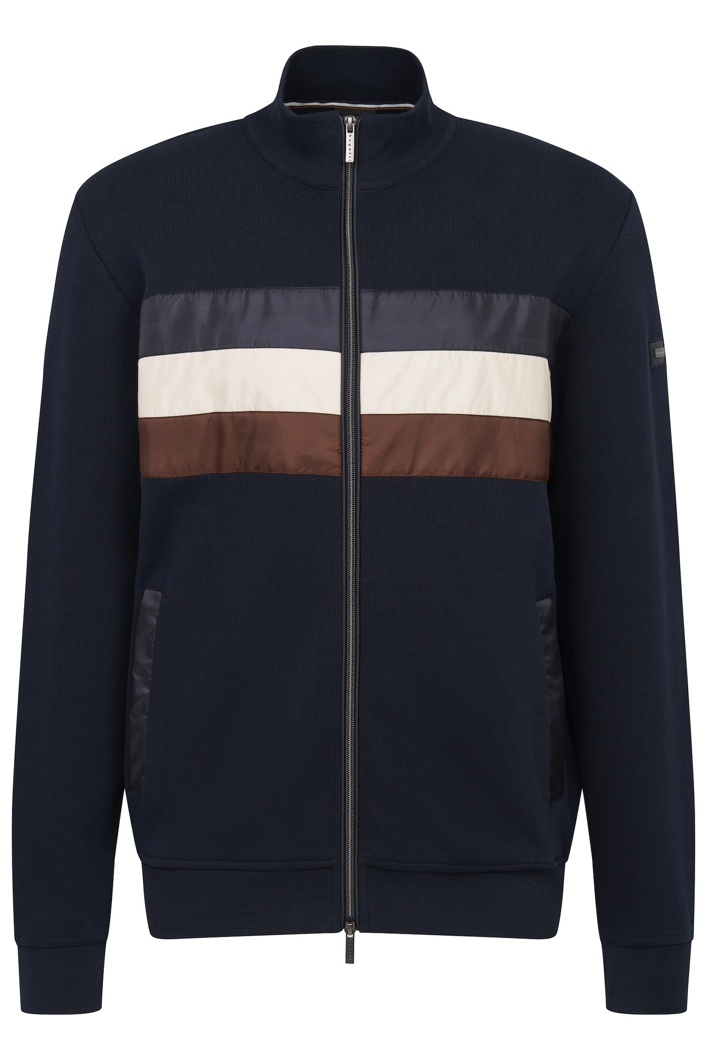 bugatti Sweatjacke , mit Reissverschluss und Stehkragen
