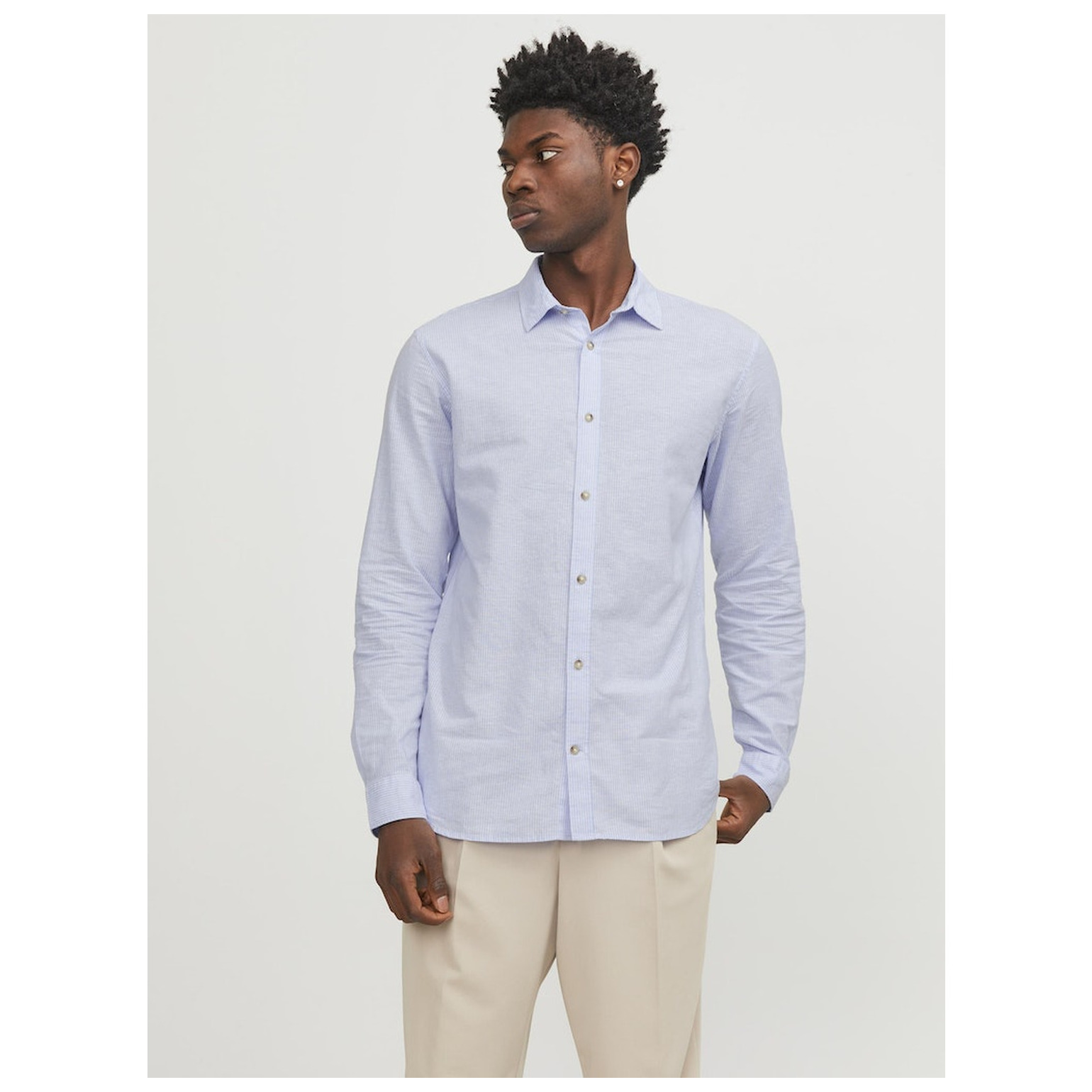 Jack & Jones JJESUMMER LINEN BLEND SHIRT LS