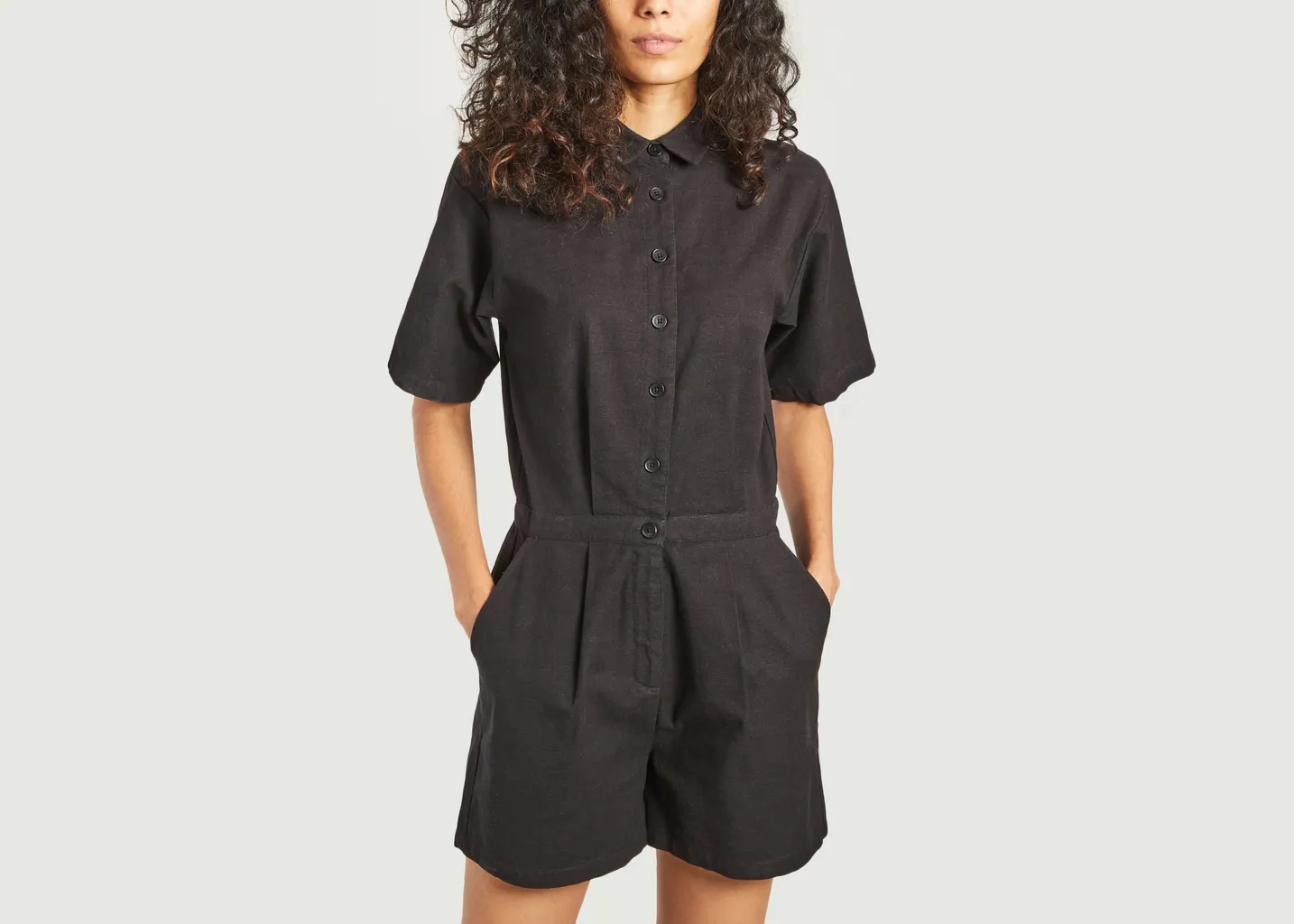 Combinaison-short Agata en coton biologique Thinking Mu