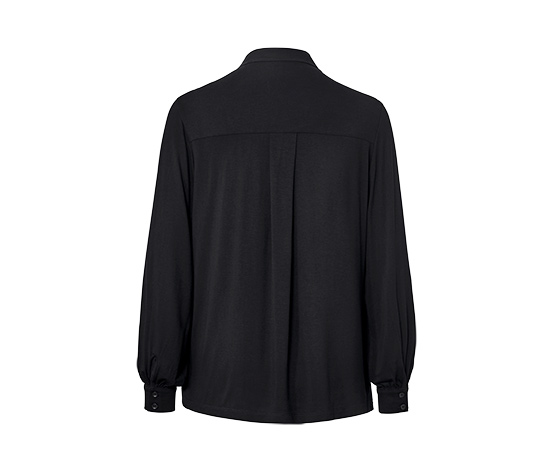 Blusenshirt mit Knopfleiste, schwarz