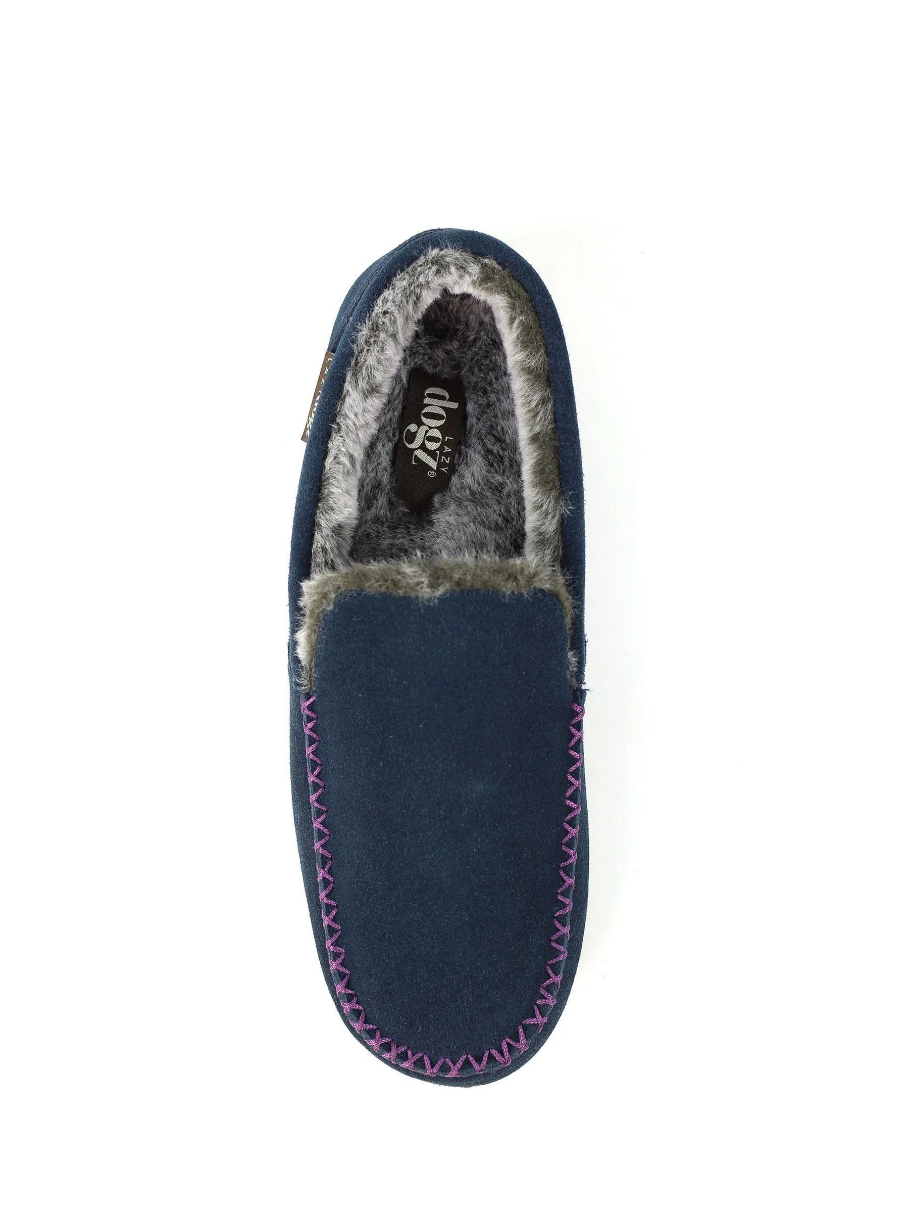 Lazy Dogz Lazy Dogz Blue Henry Mocassin Slippers