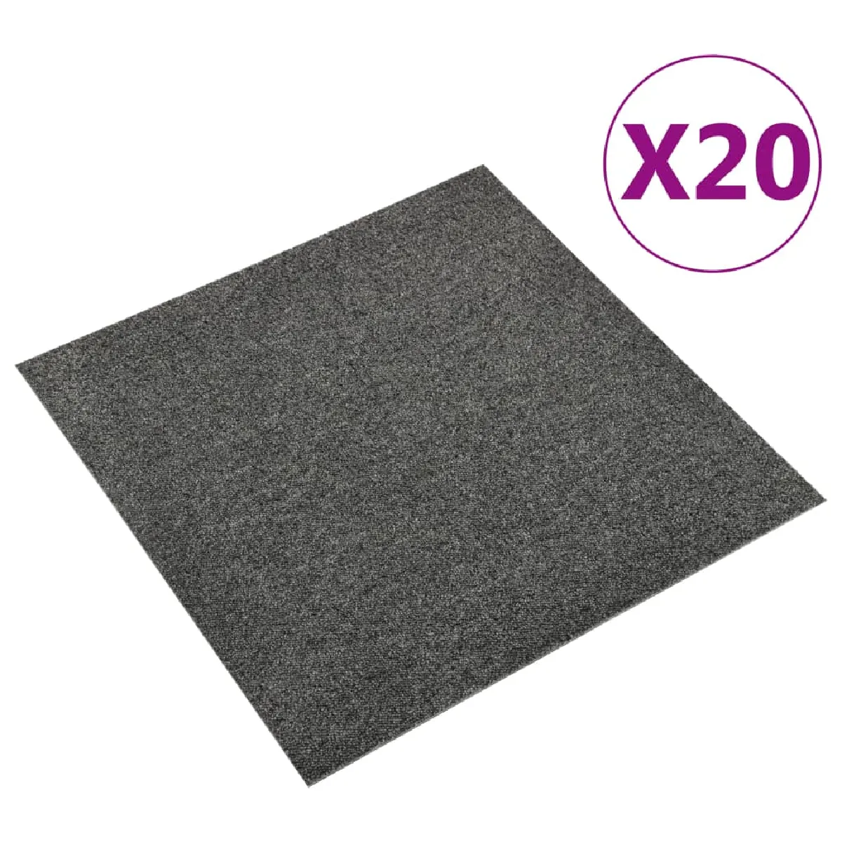 VidaXL Dalles de Tapis de Sol - 5 m² Anthracite