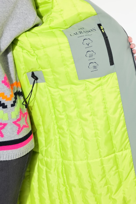 Funktionsregenmantel, Kapuze, 2-Wege-Zipper, wasserdicht