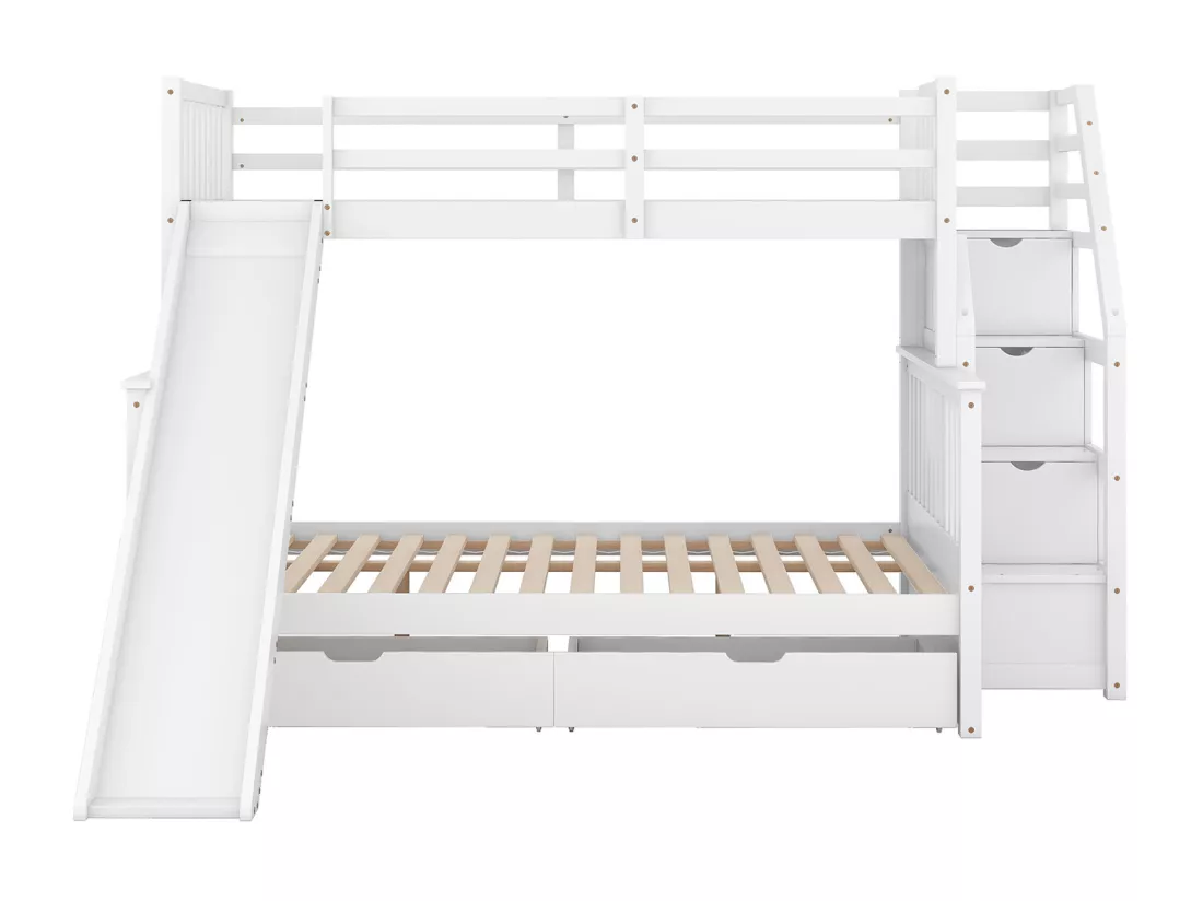 Lit gigogne cabane - 2 x 90 x 190 cm - Gris- Sweiko