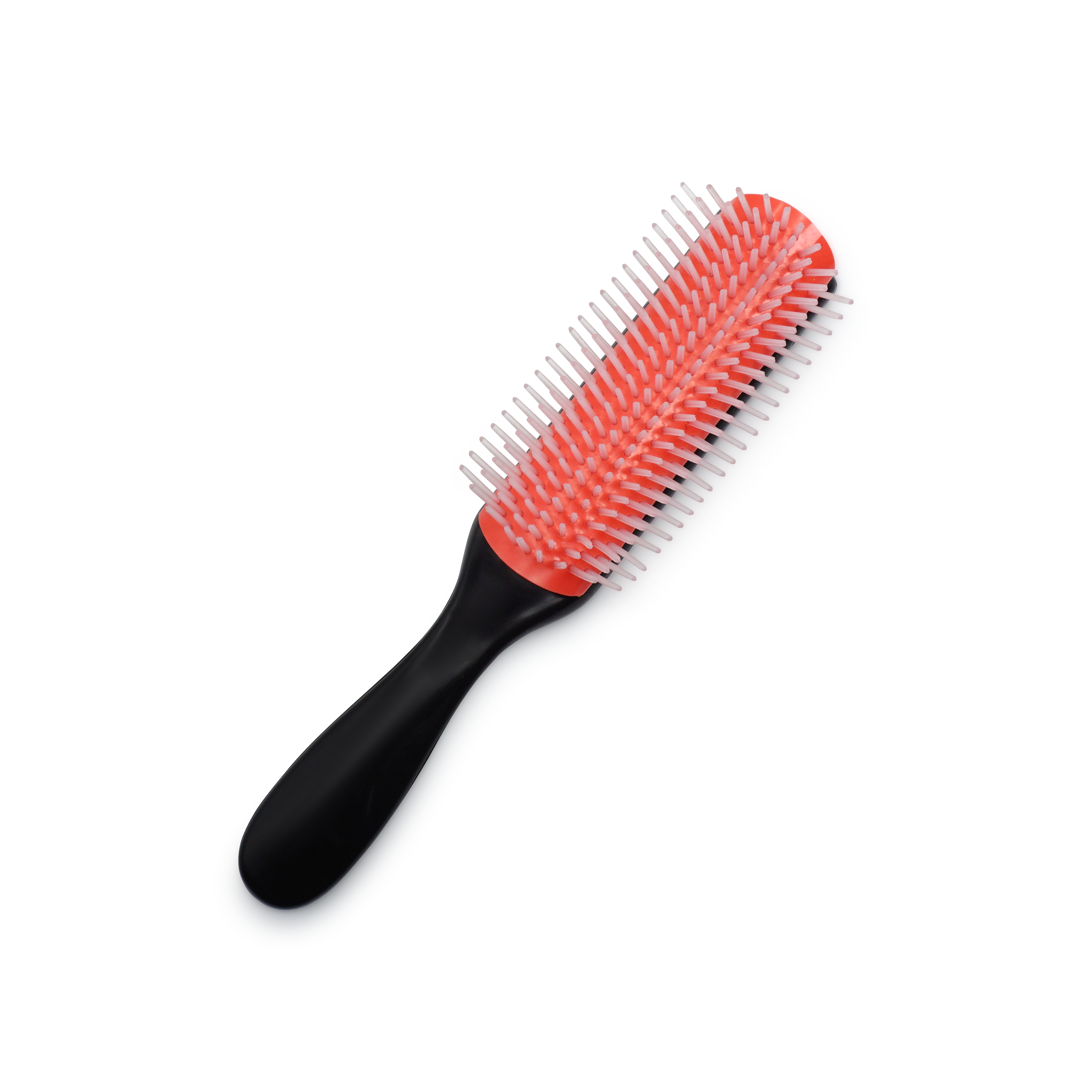 (20cm) Locken Styling Haarbürste Verstellbare Locken Bürste 9-Reihig - Schwarz / Pink