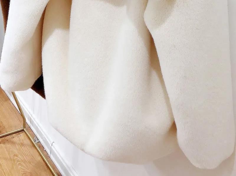 Acoustic Rain - Effen Bear Ear Hood Imitatiebont Ritsjack