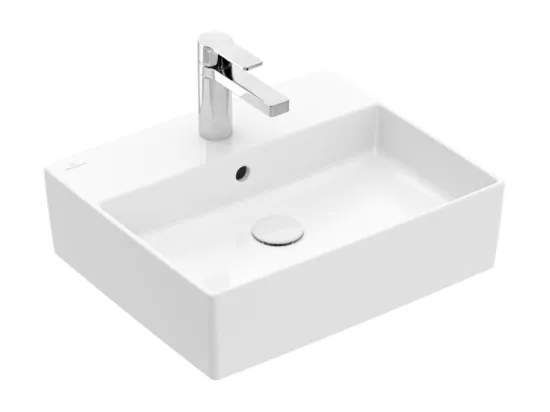 Vasque à poser VILLEROY ET BOCH Memento 2.0 blanc avec trop plein 50 x 42 cm