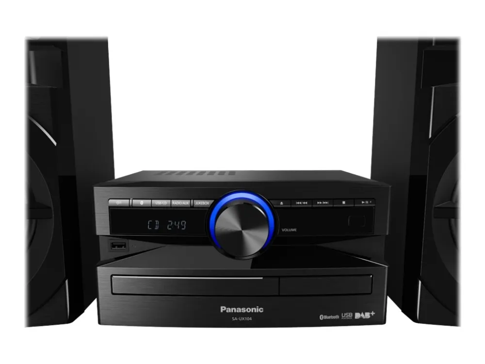 Panasonic SC-UX104 - Minisystem - 300 Watt (Total) - sort