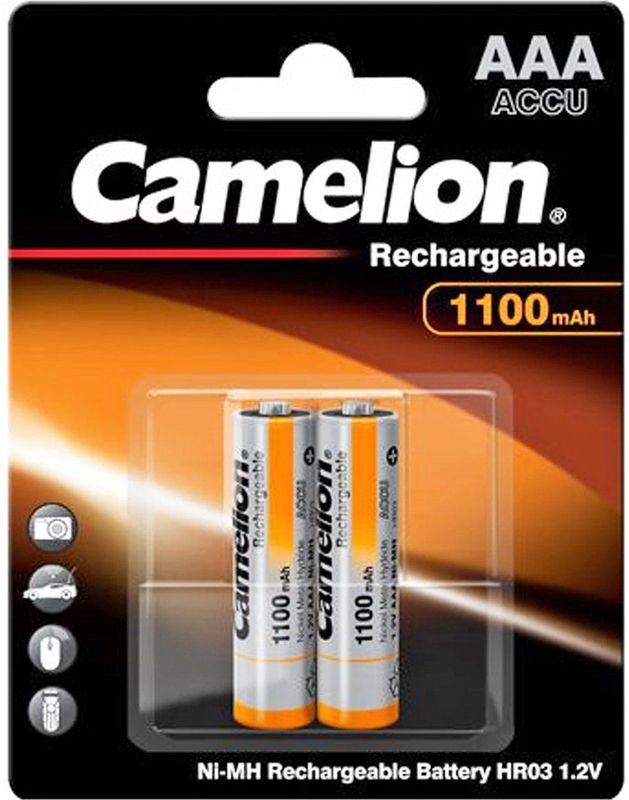 Energie - 2 AAA Batterijen - Oplaadbaar - Aluminium - 1100 mAh