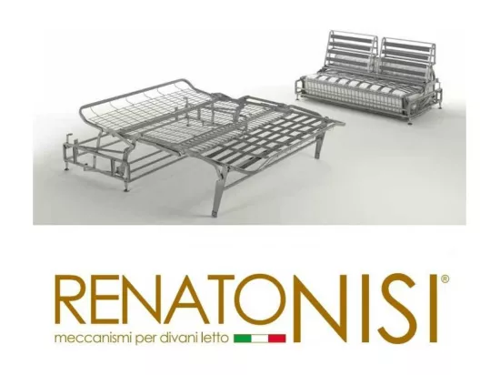 Canapé lit express COLOSSE 140 cm matelas 22 cm à mémoire de forme velours Côtelé beige