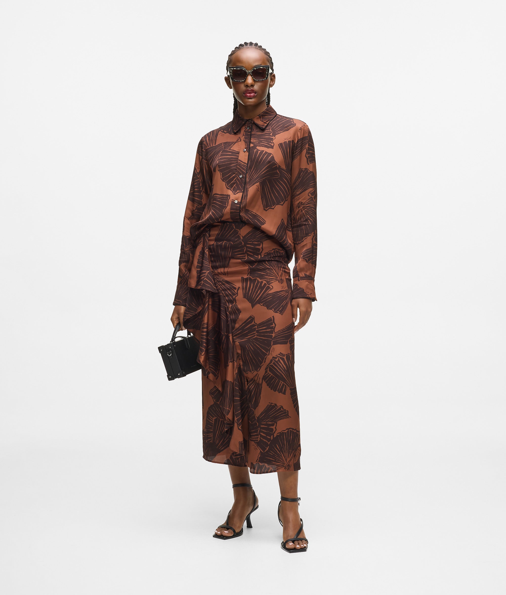 Rok met waaierprint