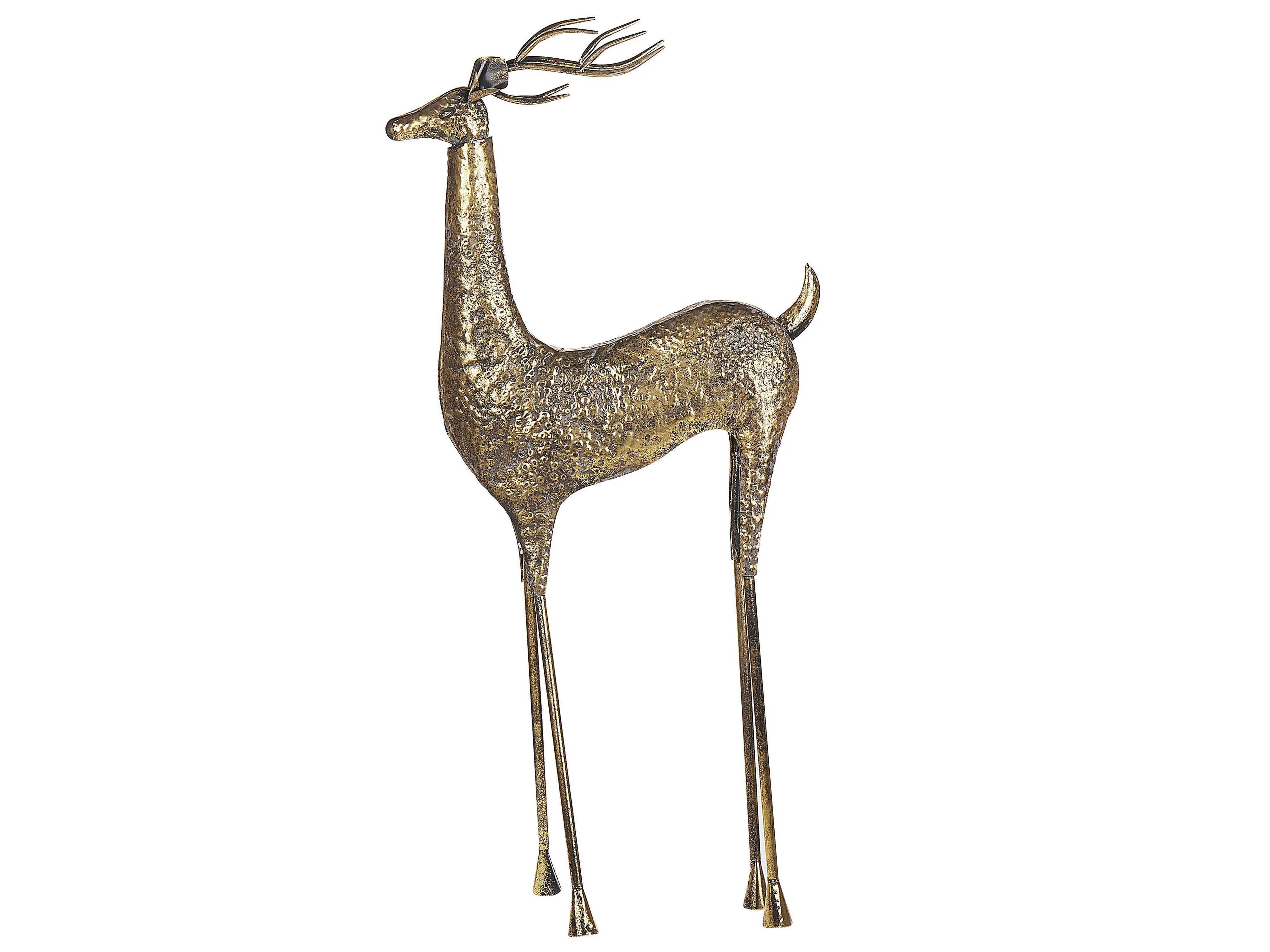 Vloer kerstversiering PELLO Rendier 126 cm Goud
