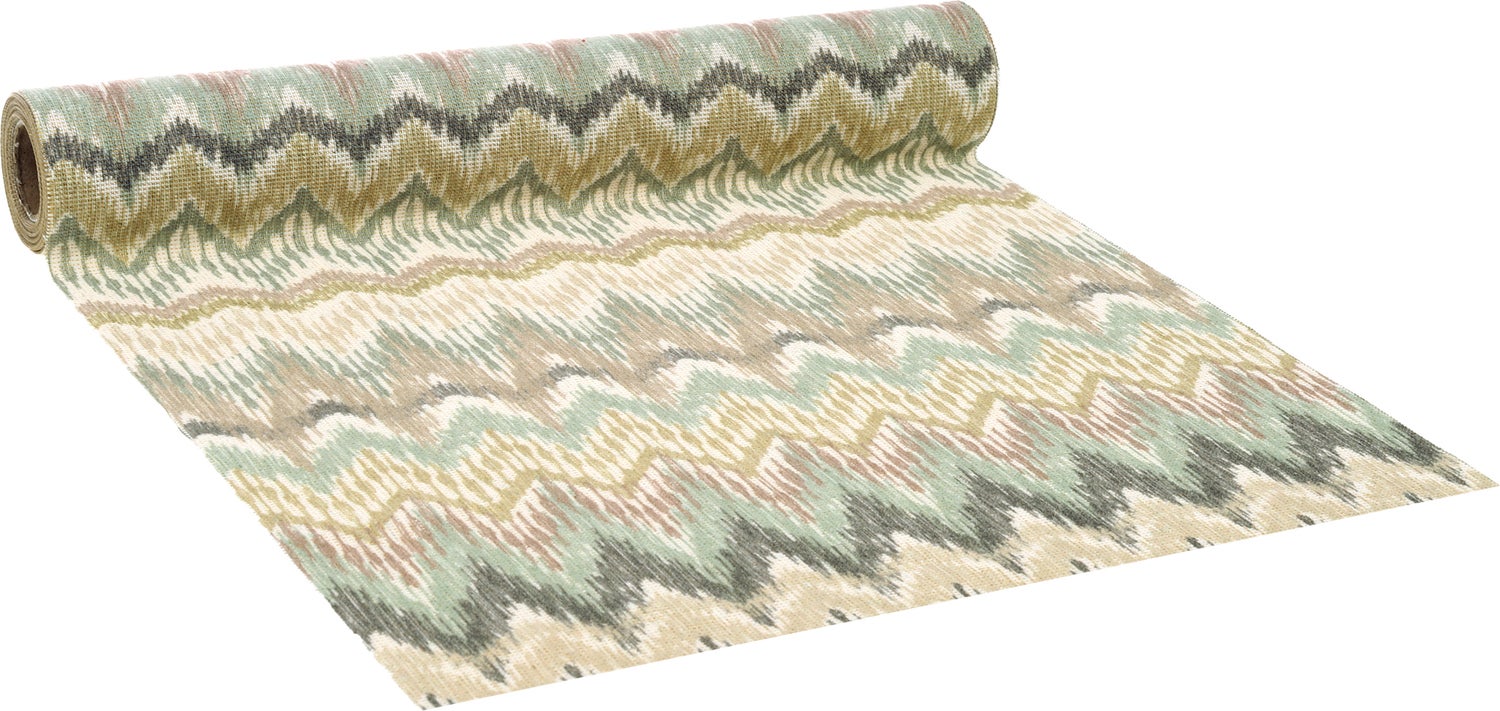 Vivant tafelloper Mizo groen / goud 250 x 2,8 cm