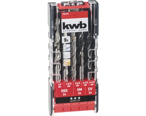 KWB 9-delige combiboorset