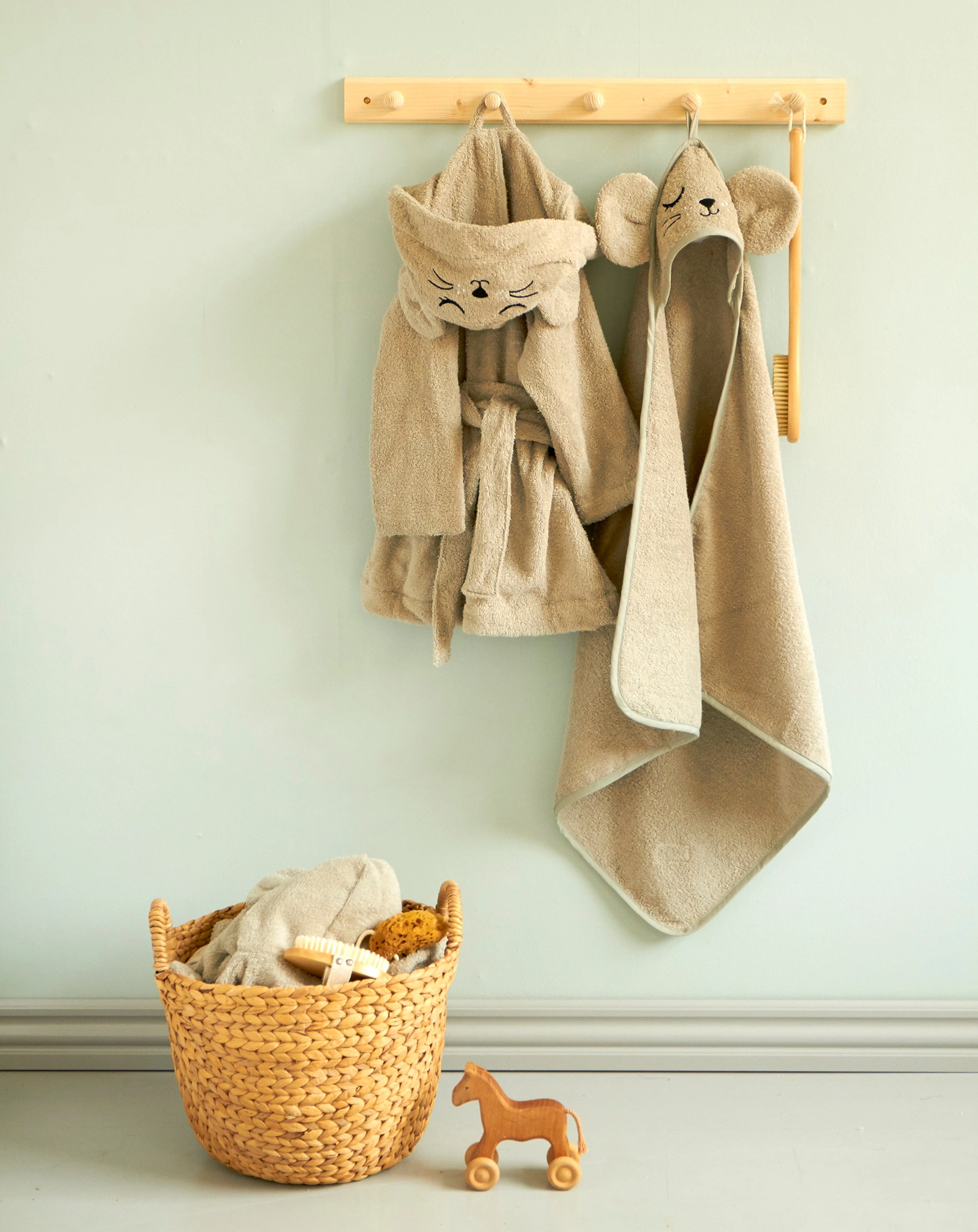 Bademantel MOUSE in grey