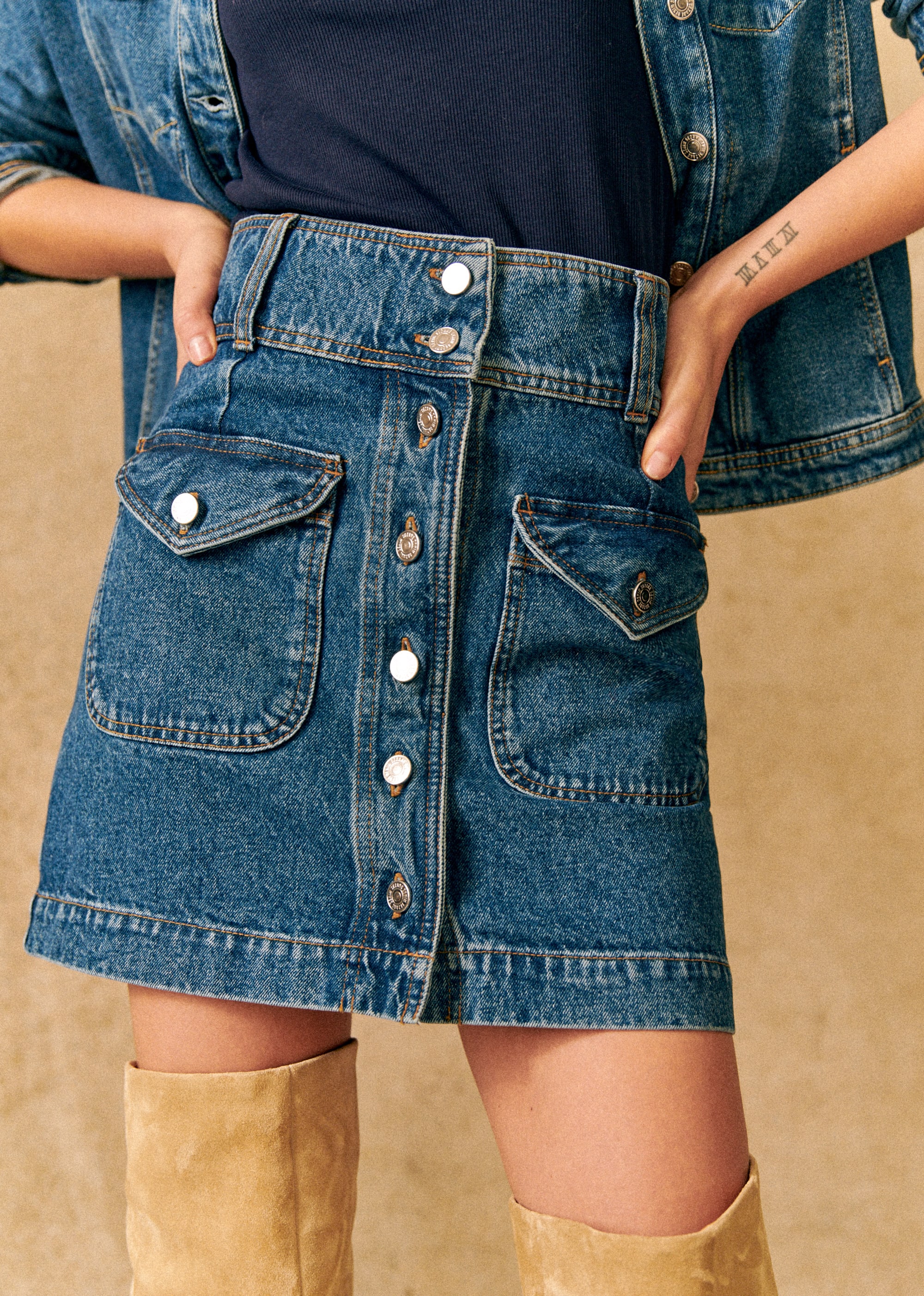 Jupe Bettie - Bleu Moyen - E-SHOP/JUPES & SHORTS 5905653