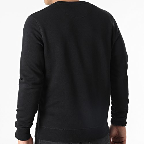 Sweat Crewneck Réfléchissant Logo Noir Argent