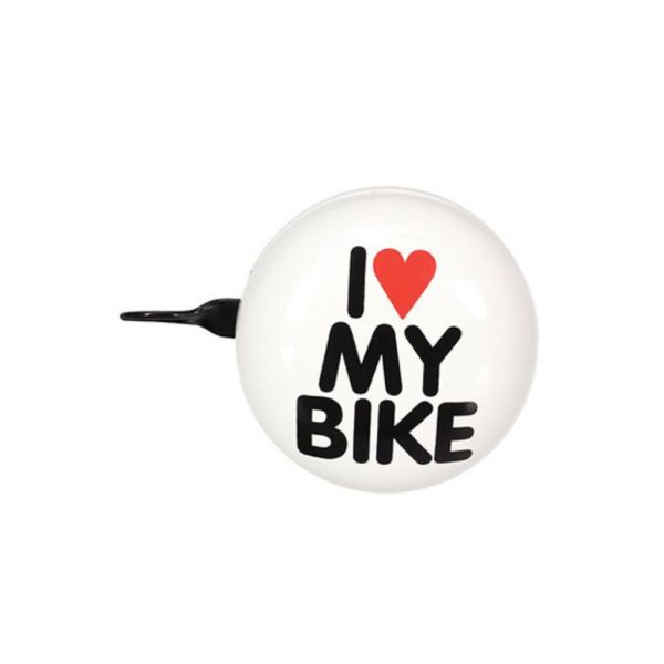 Perel Campainha para Bicicleta I LOVE MY BIKE Branco