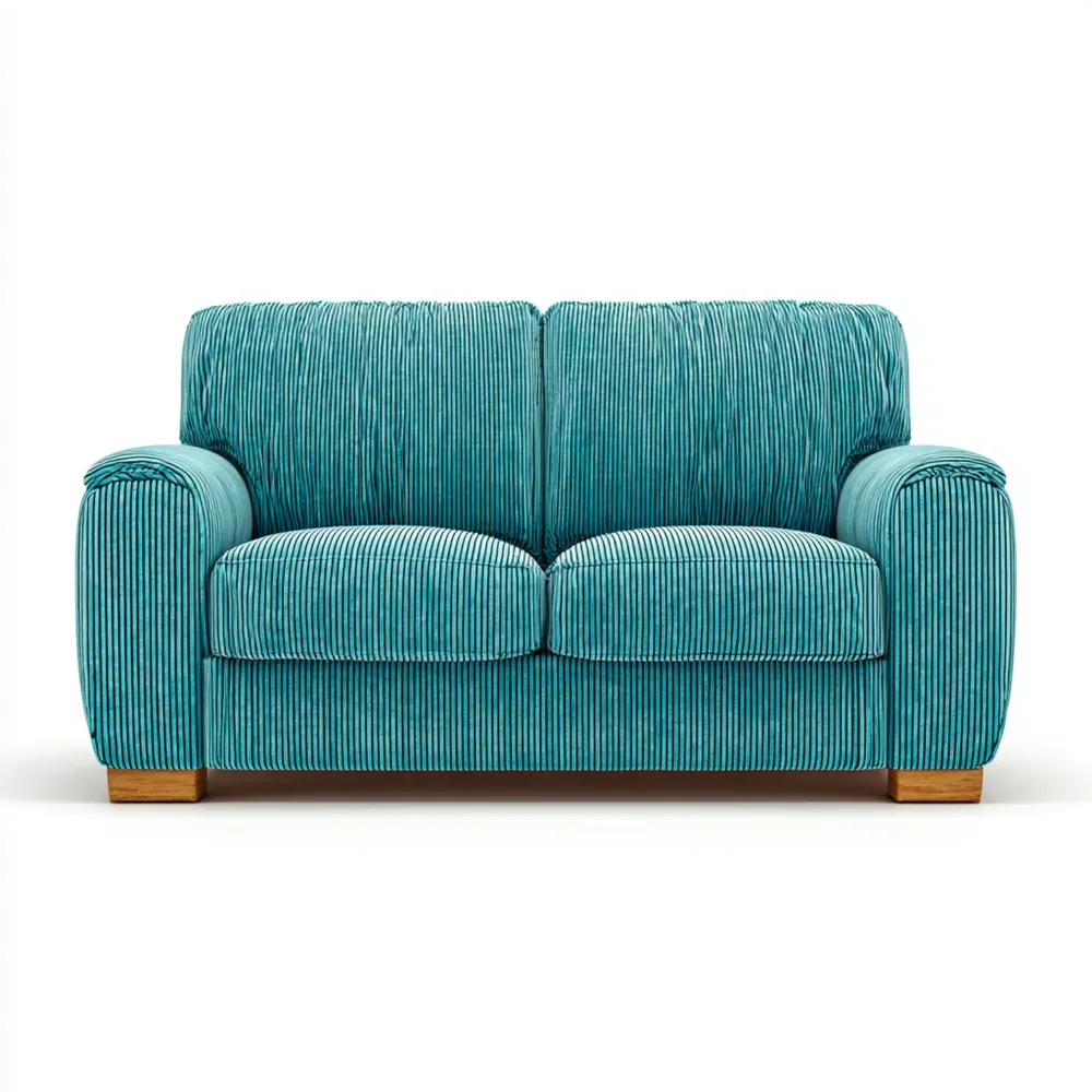 2-Sitzer-Sofa Cord 150x85x90 cm - Türkis - Modernes Design
