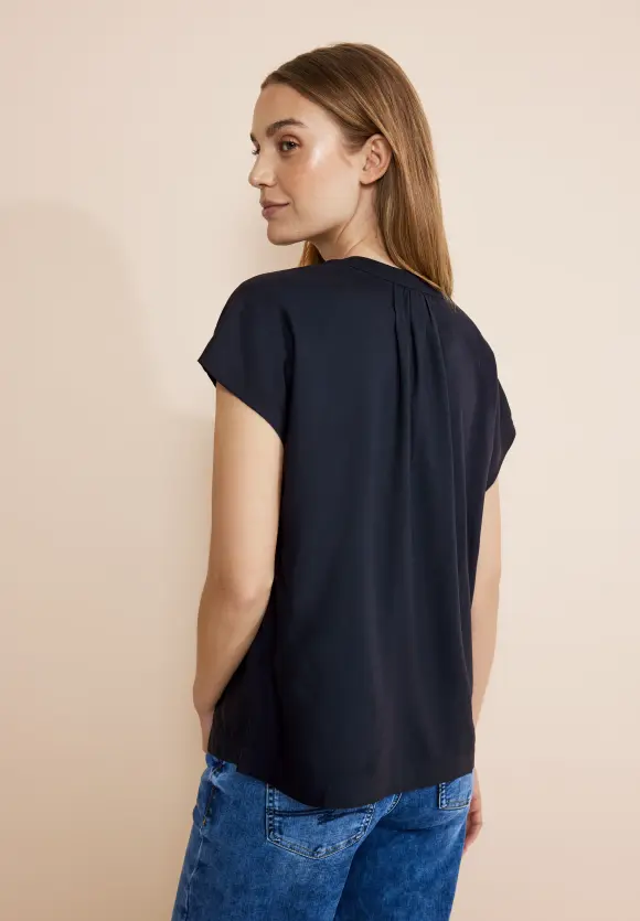 Viskose Blusenshirt - deep blue