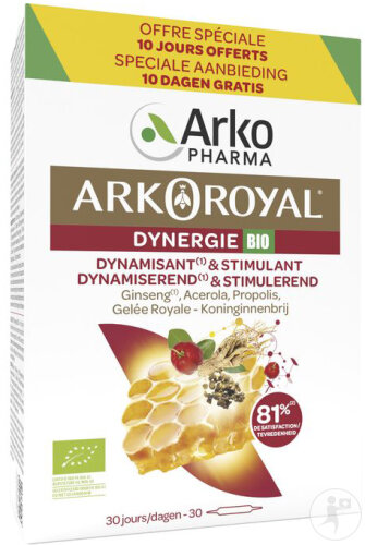 Arkopharma Arkoroyal Dynergie Dynamisant Et Stimulant 30 Ampoules Promo