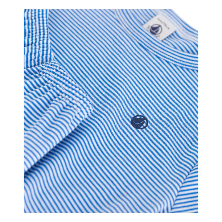 Petit Bateau Pyjama Short Manael Rayé | Bleu