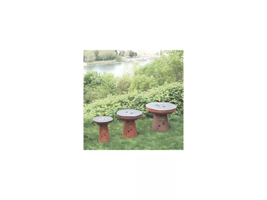 Barbecue brasero en acier Nero Hauteur 75 cm Diamètre 62 cm