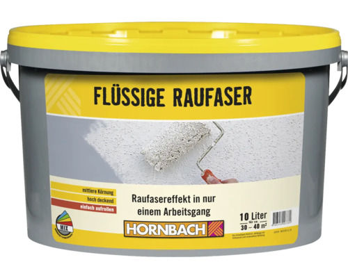 HORNBACH Vloeibaar Rauhfaserbehang Wit 10 l