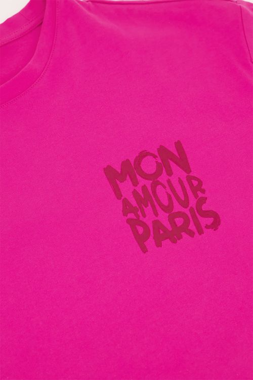 Roze T-shirt Mon amour Paris