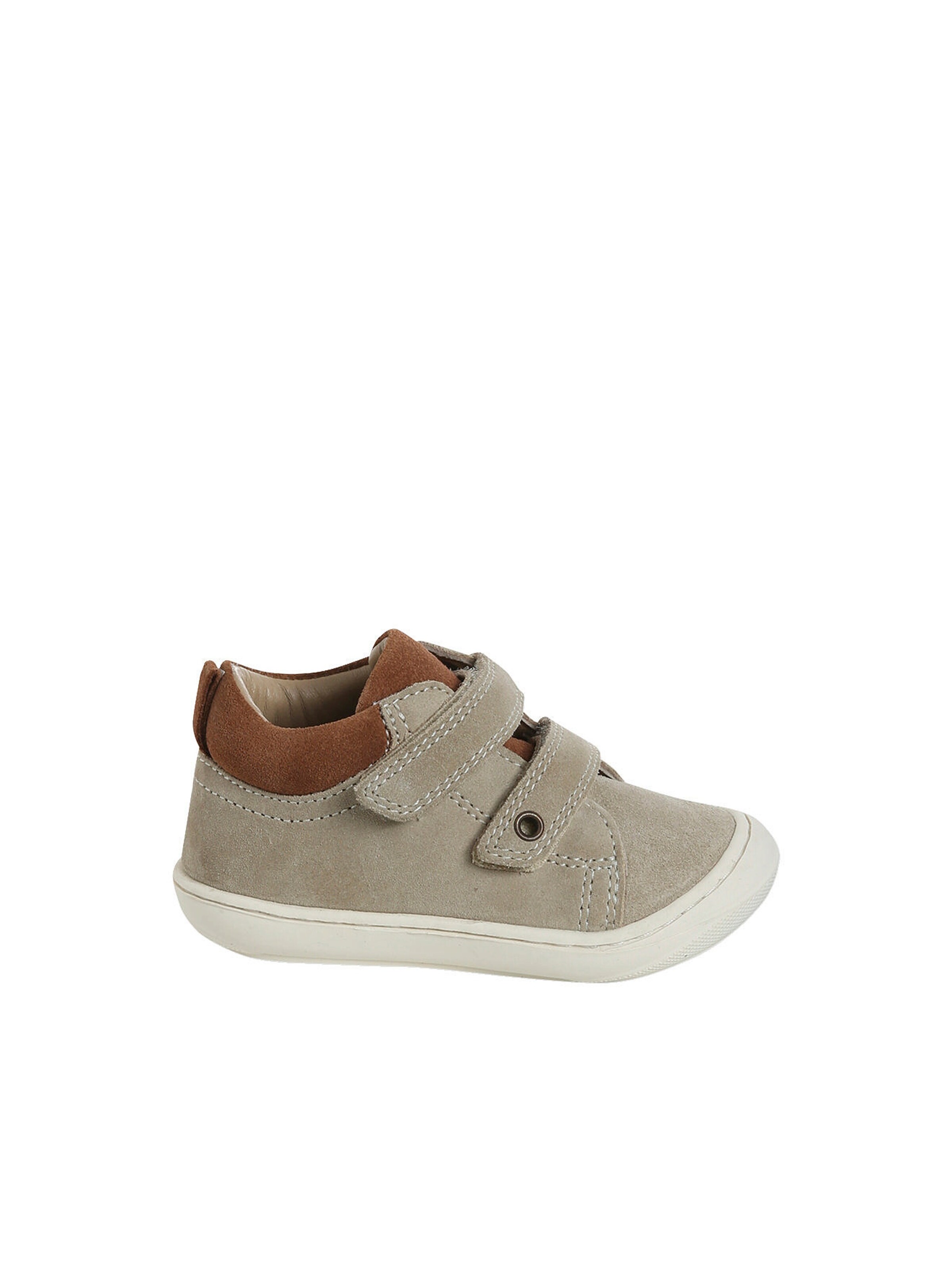 Vertbaudet Baby Lauflernschuhe mit Klett aus weichem Leder beige