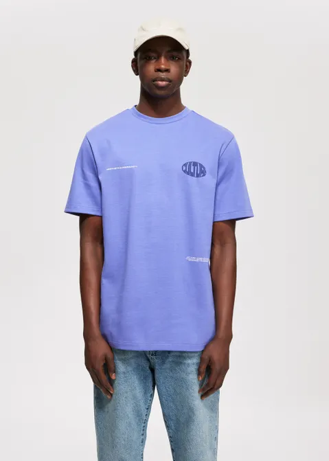 T-shirt met print culture paars (LILA)