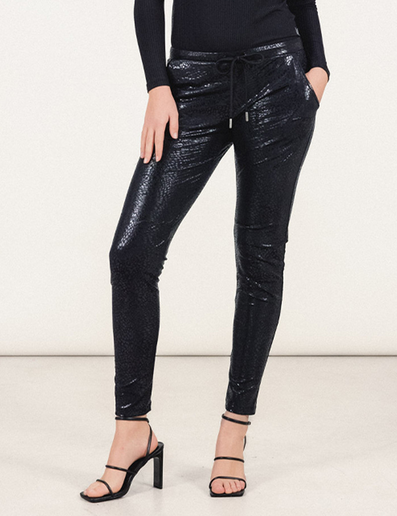 HBT BASICS INSOLITES | CRUZ PANTALON CARROT IMPRIMÉ CYCLONE NOIR