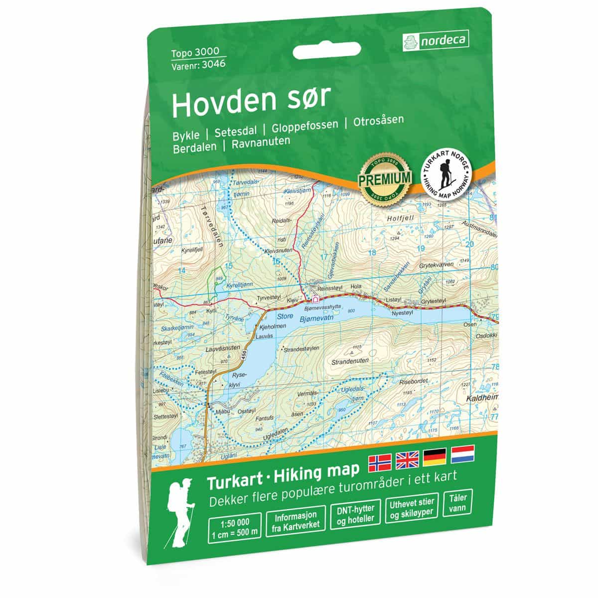 Nordeca Topo 3000 1:50 000 Hovden sør