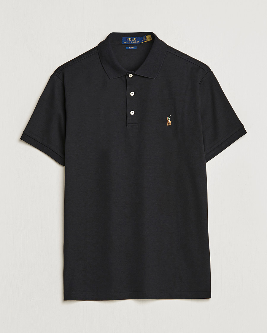 Polo Ralph Lauren Slim Fit Pima Cotton Polo Polo Black