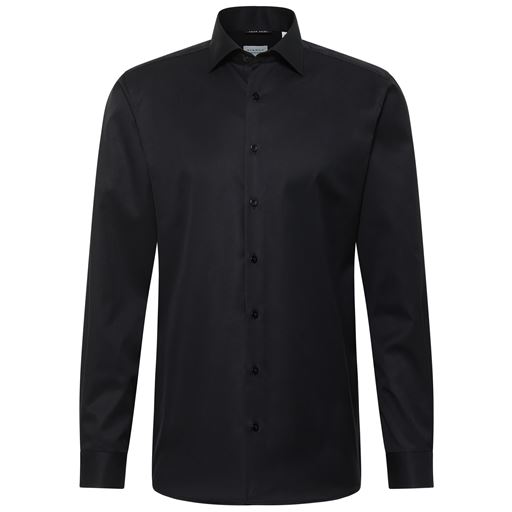 Eterna Langærmet Modern Fit Skjorte, Sort, 43