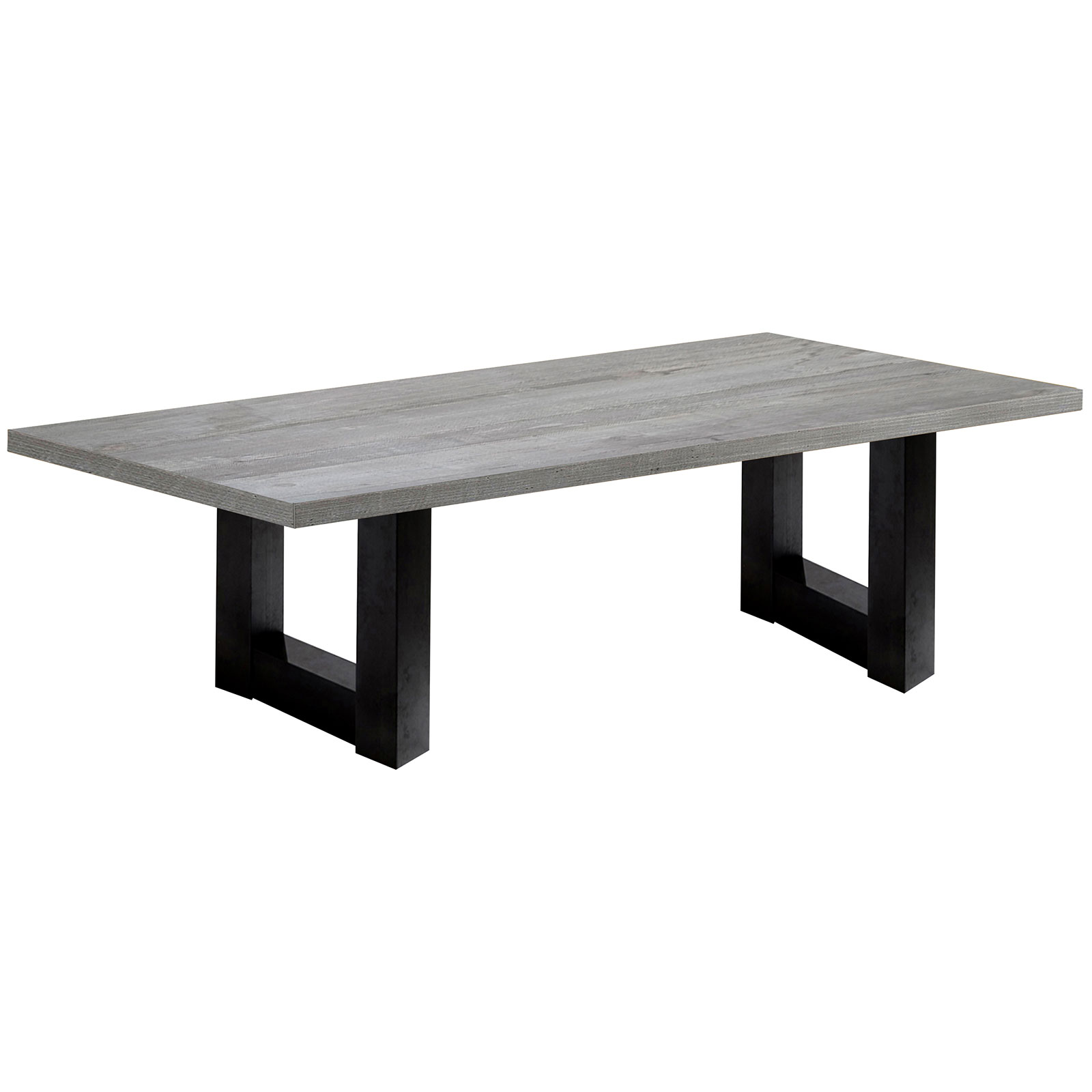 Couchtisch - Schwarzstahl-Beton - U-Gestell - 120x70 cm