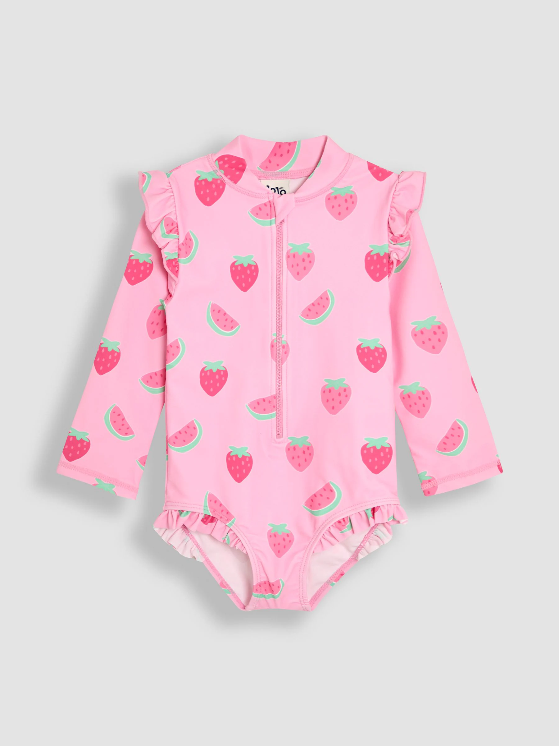 JoJo Maman Bébé Badpak met lange mouwen en aardbeienprint