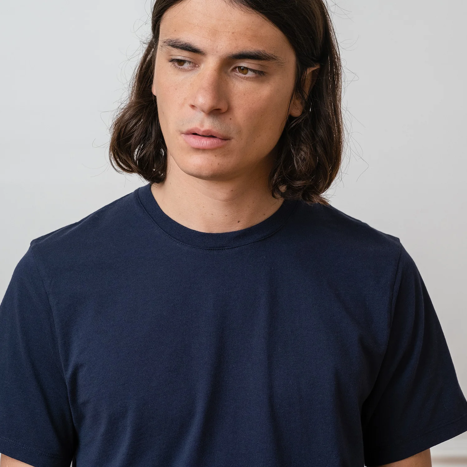 Navy organic cotton T-shirt